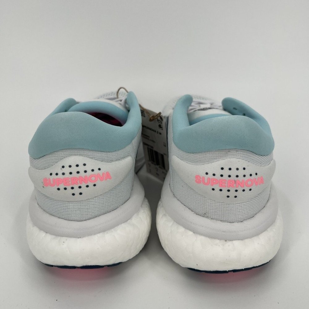 Adidas Women's Supernova 2 Running Shoes 10 White/Blue FW9100 Athletic Sneaker - Picture 6 of 10
